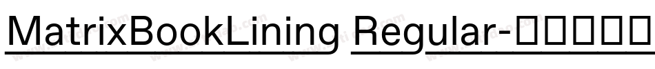 MatrixBookLining Regular字体转换